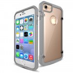 Wholesale iPhone 7 Plus Clear Defense Hybrid Case (Gray)